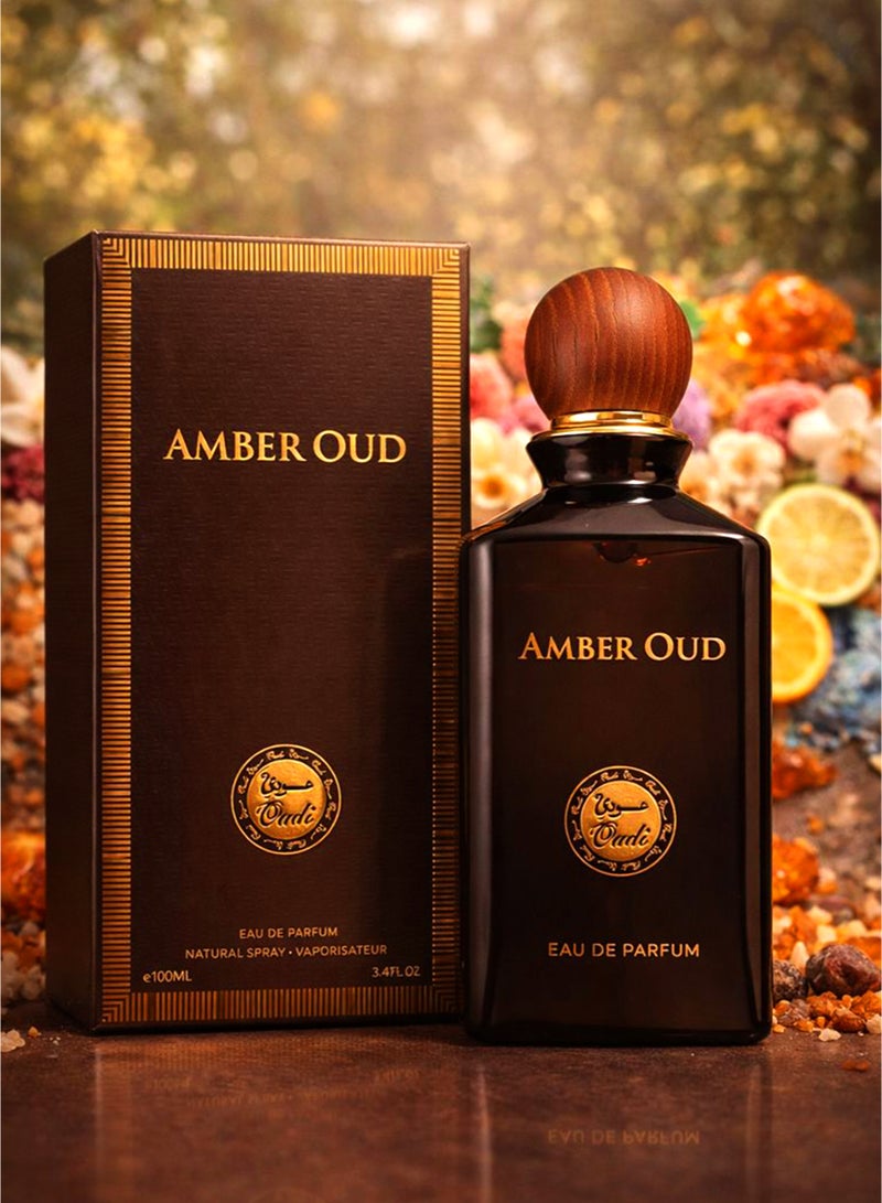 OUDI Amber Oud Eau De Parfum 100ml | Long Lasting Unisex Oudi Parfum with Vanilla Amber & Fresh Aquatic Accords | Best Luxury Perfume for Men & Women - Image 1